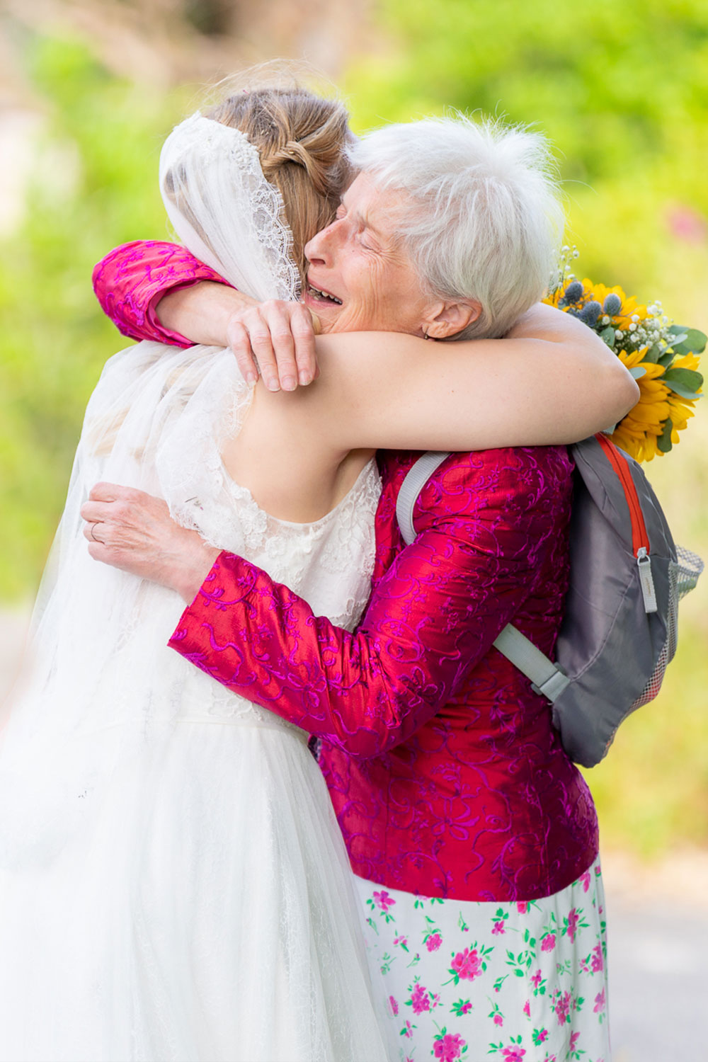 Bride with Grandmother, emotional